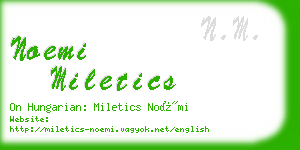 noemi miletics business card